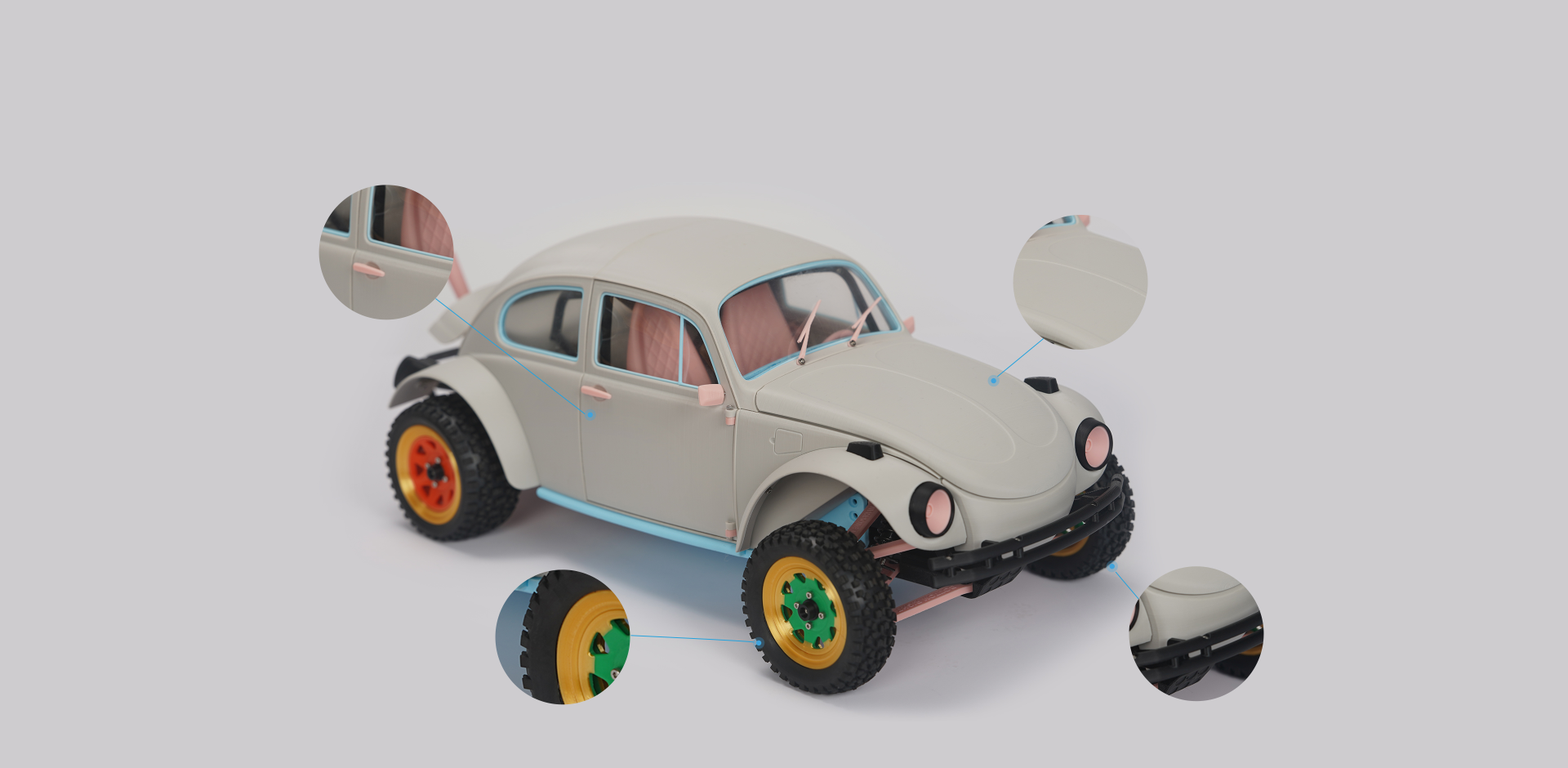 An Exquisite Car Model Printed by Adventurer 5M Pro