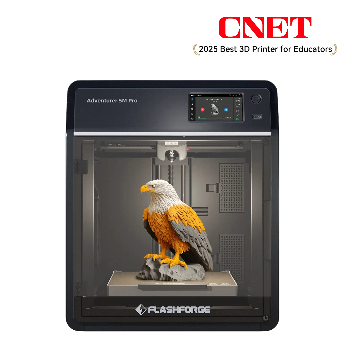 Impresora 3D Flashforge Adventurer 5M Pro, estructura metálica CoXY cerrada, segura para uso doméstico