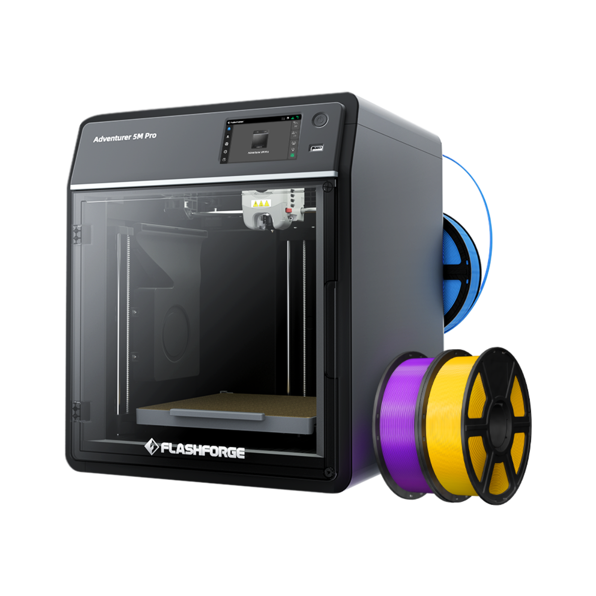 Impresora 3D Flashforge Adventurer 5M Pro, estructura metálica CoXY cerrada, segura para uso doméstico