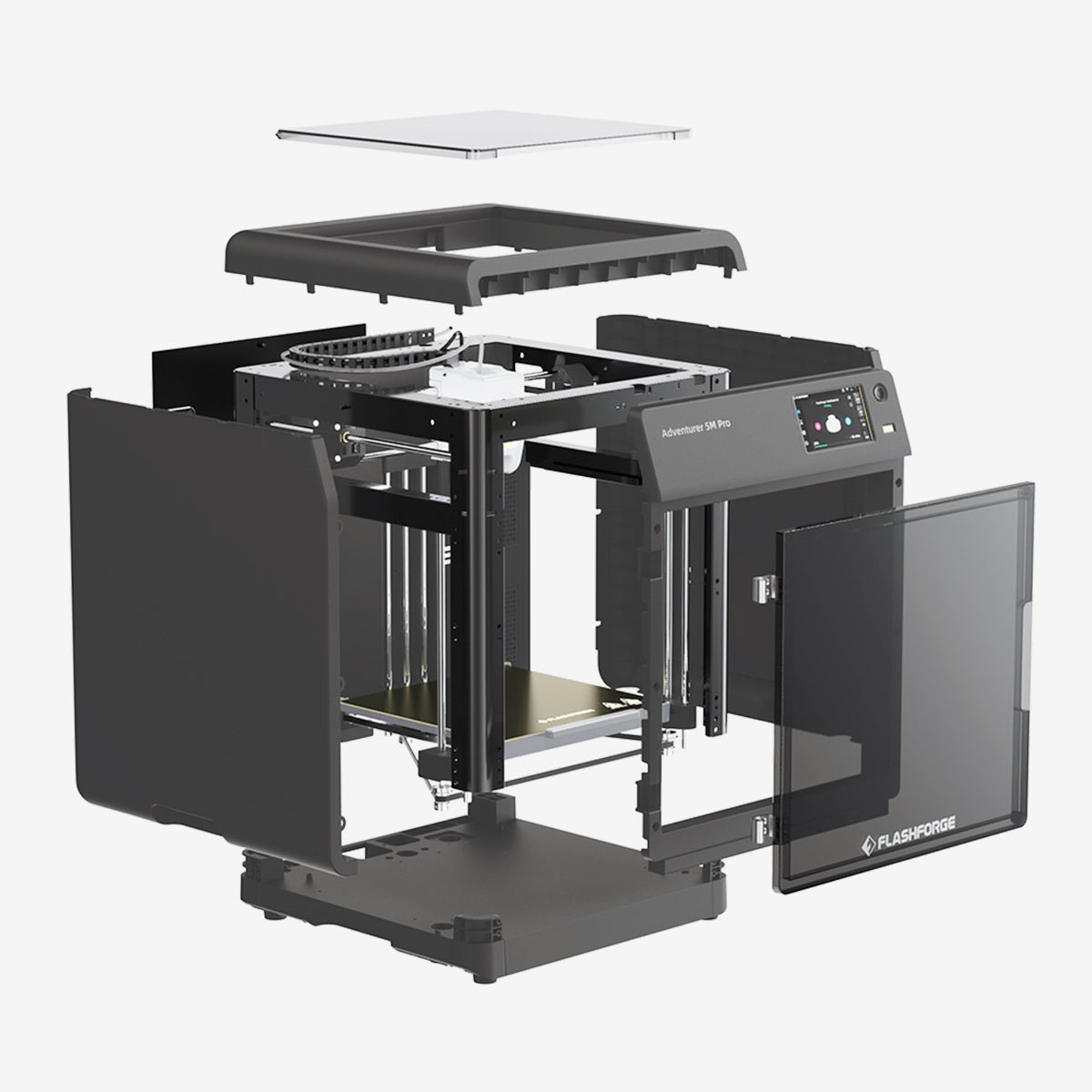 Impresora 3D Flashforge Adventurer 5M Pro, estructura metálica CoXY cerrada, segura para uso doméstico